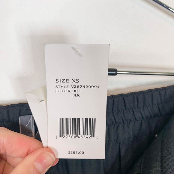 NWT VINCE black crepe jogger pants elastic waist slant pockets mid rise 2847 - Picture 7 of 11